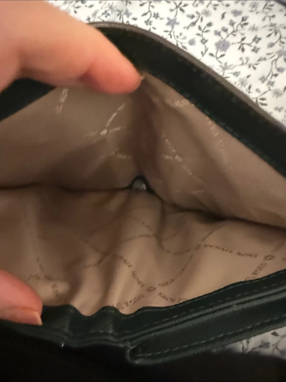 Michael Kors Forest Green Saffiano Leather Wallet with Gold Hardware